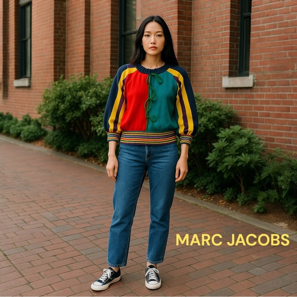 Marc Jacobs Multi Colored Women's Sweater Knit Top Cotton - Picture 1 of 5